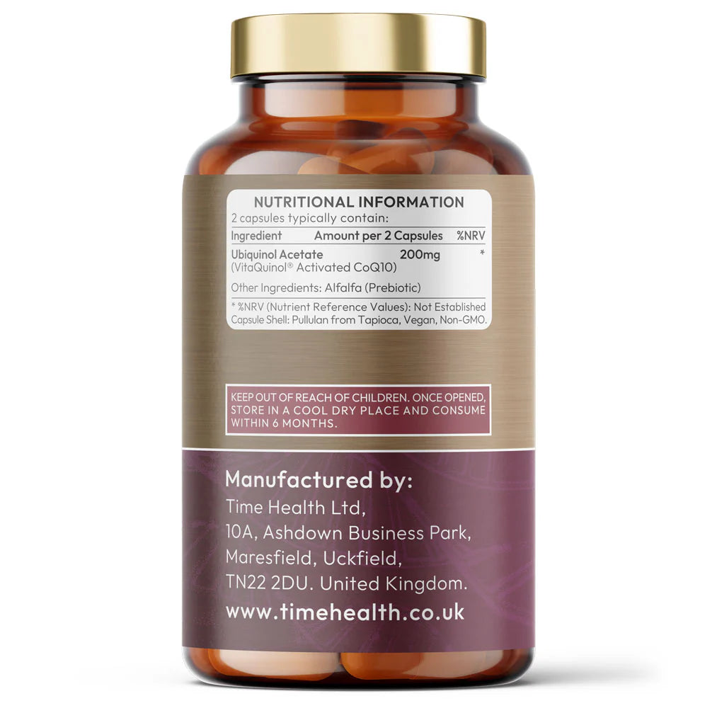 Ubiquinol – CoQ10 activo VitaQuinol® – Corazón, energía y longevidad