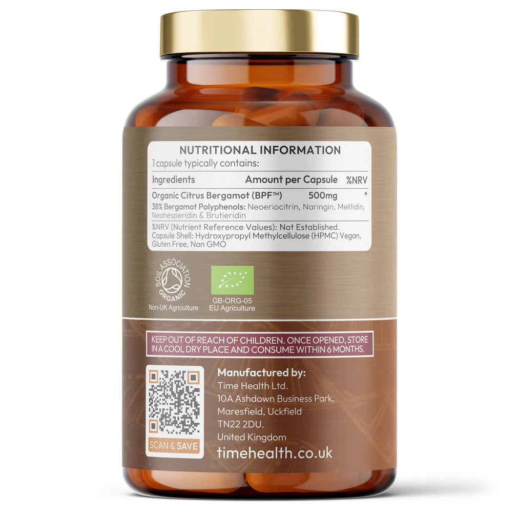 Organic Citrus Bergamot - 38% Polyphenols - BPF - Cholesterol