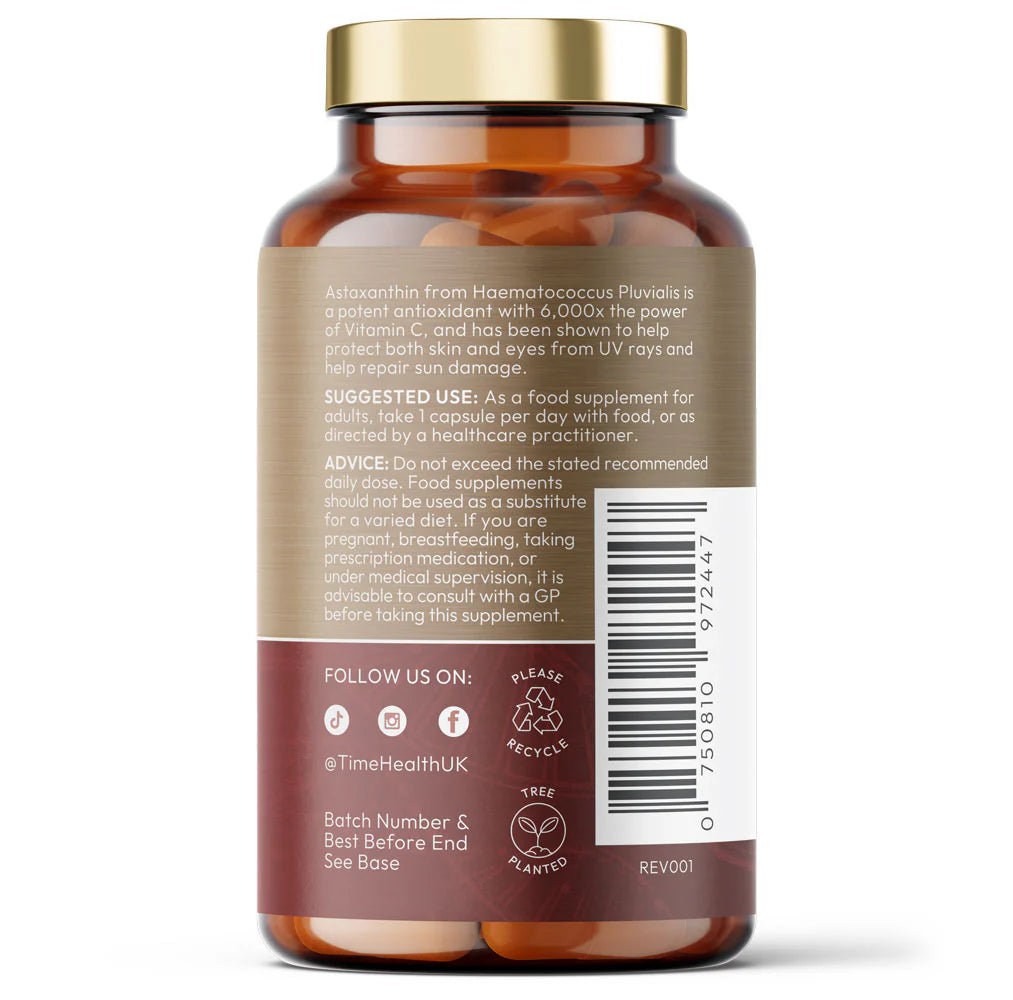 Astaxanthin - 7mg - Super Antioxidant - UV-skydd