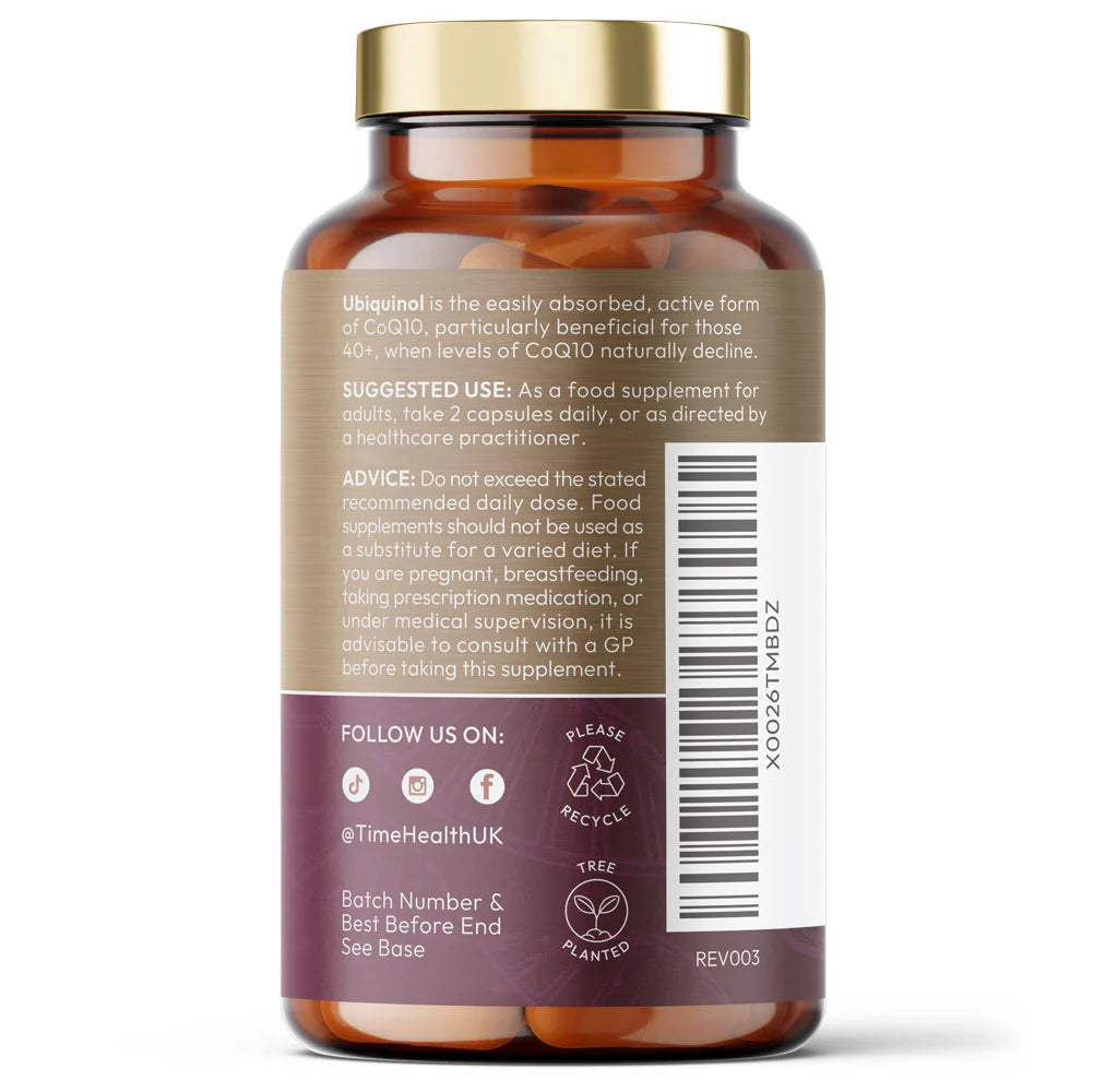 Ubiquinol – CoQ10 activo VitaQuinol® – Corazón, energía y longevidad