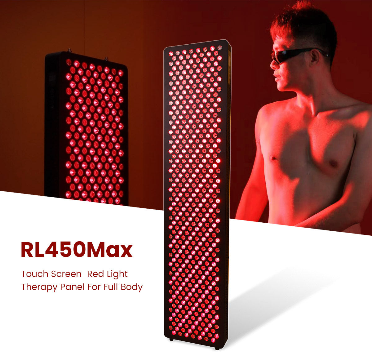 Panel de terapia de luz roja RL450MaxC de Uno Vita (negro)