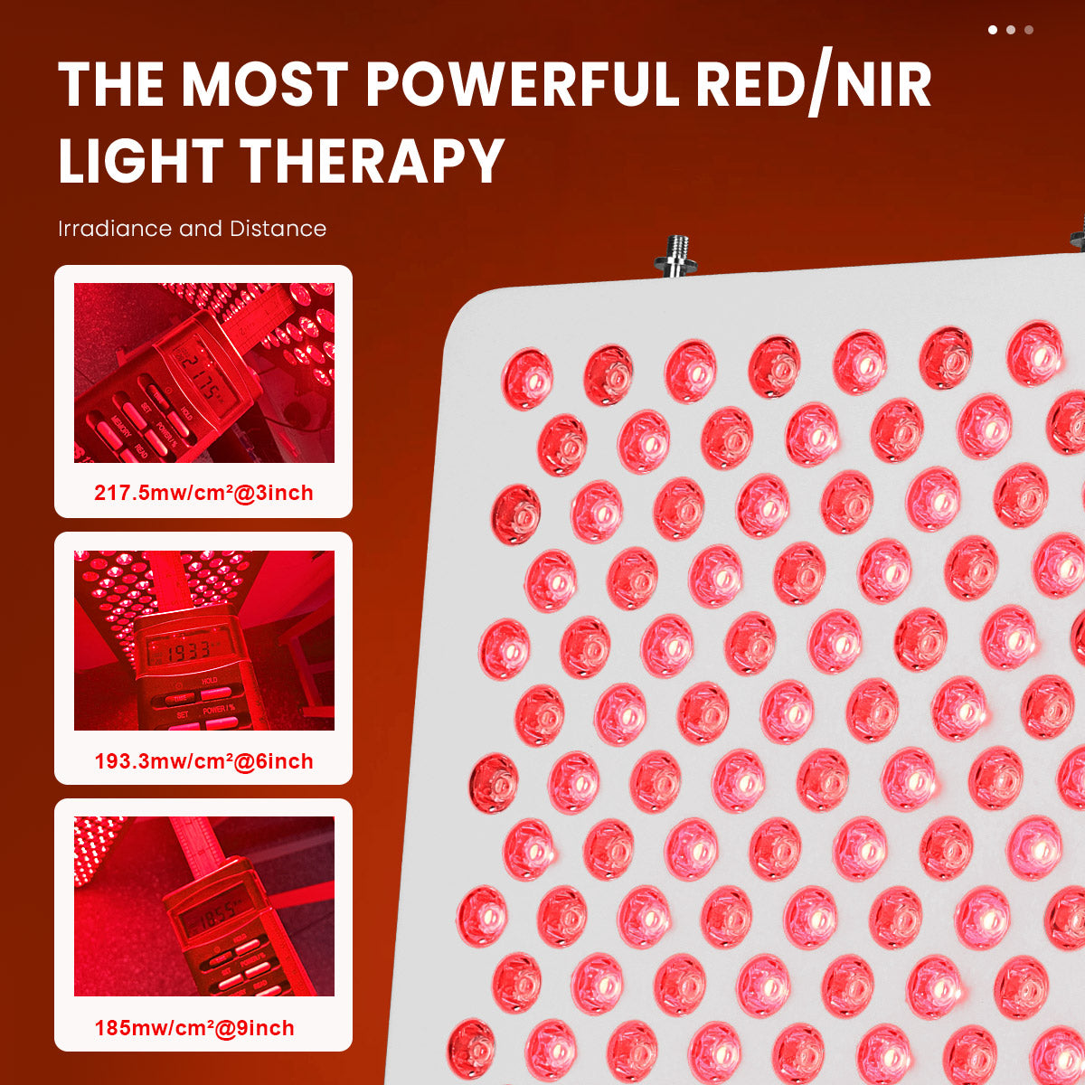 Panel de terapia de luz roja RL450MaxC de Uno Vita (negro)