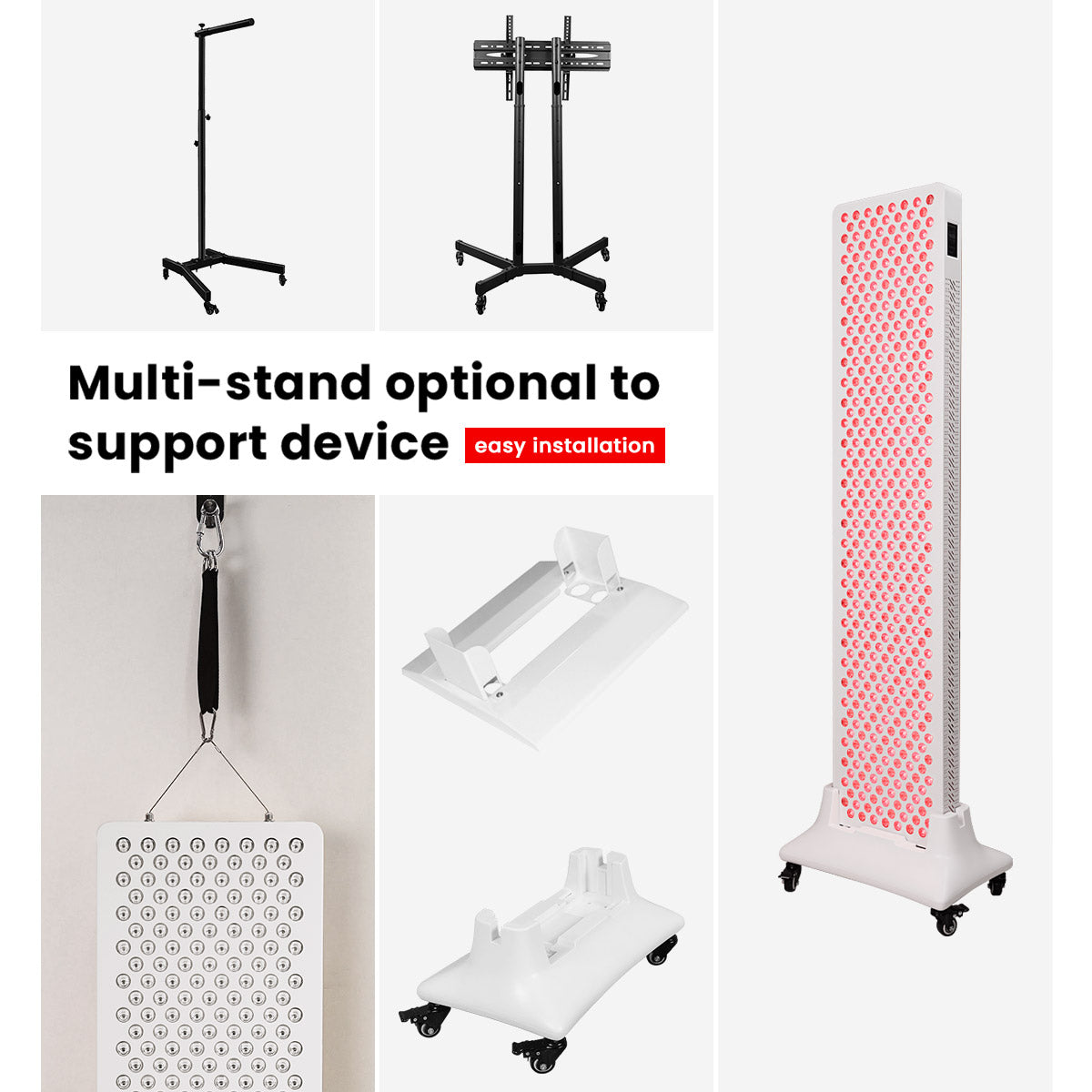 Panel de terapia de luz roja RL450MaxC de Uno Vita (negro)