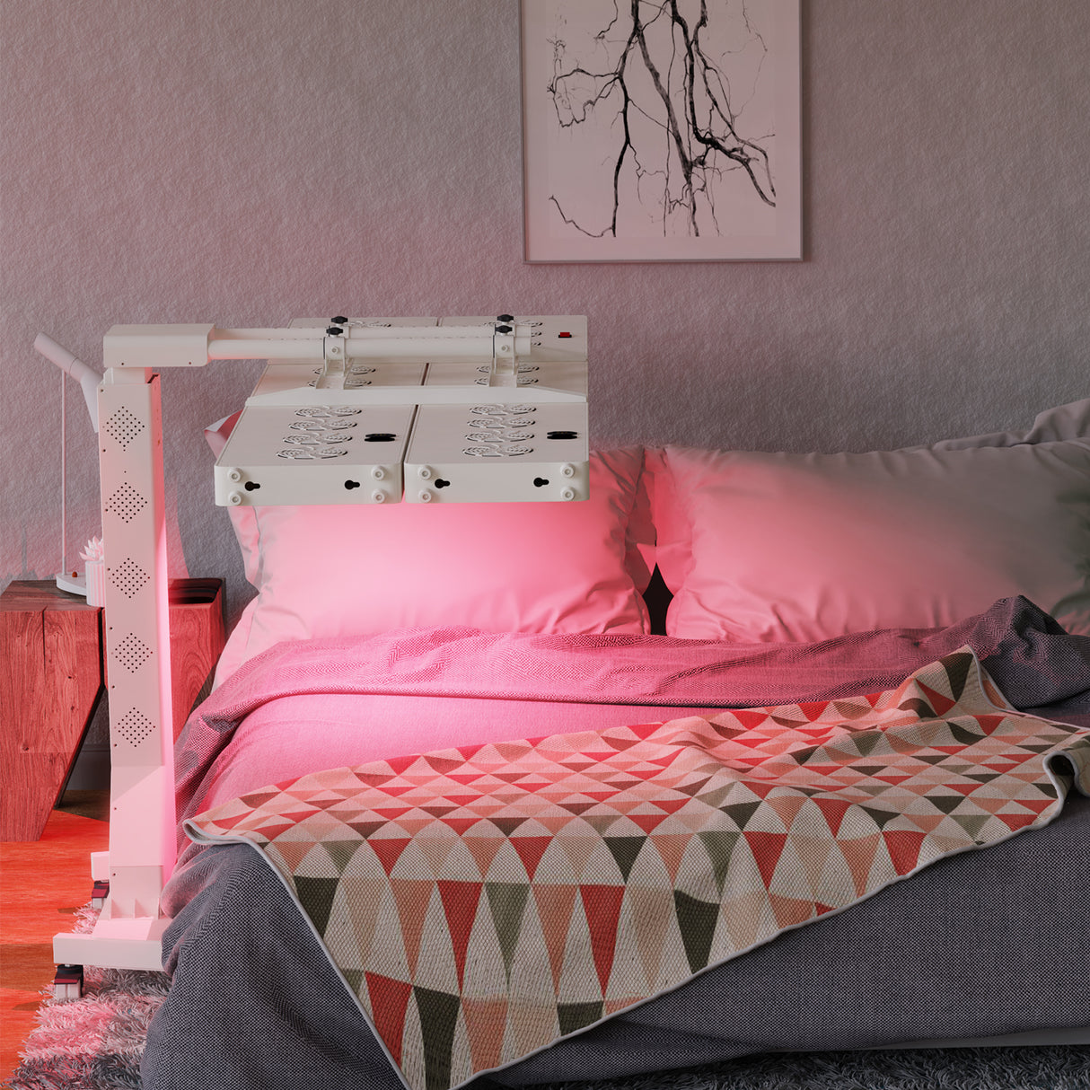 Soporte elevador motorizado para paneles de luz roja serie RLMaxC de Uno Vita