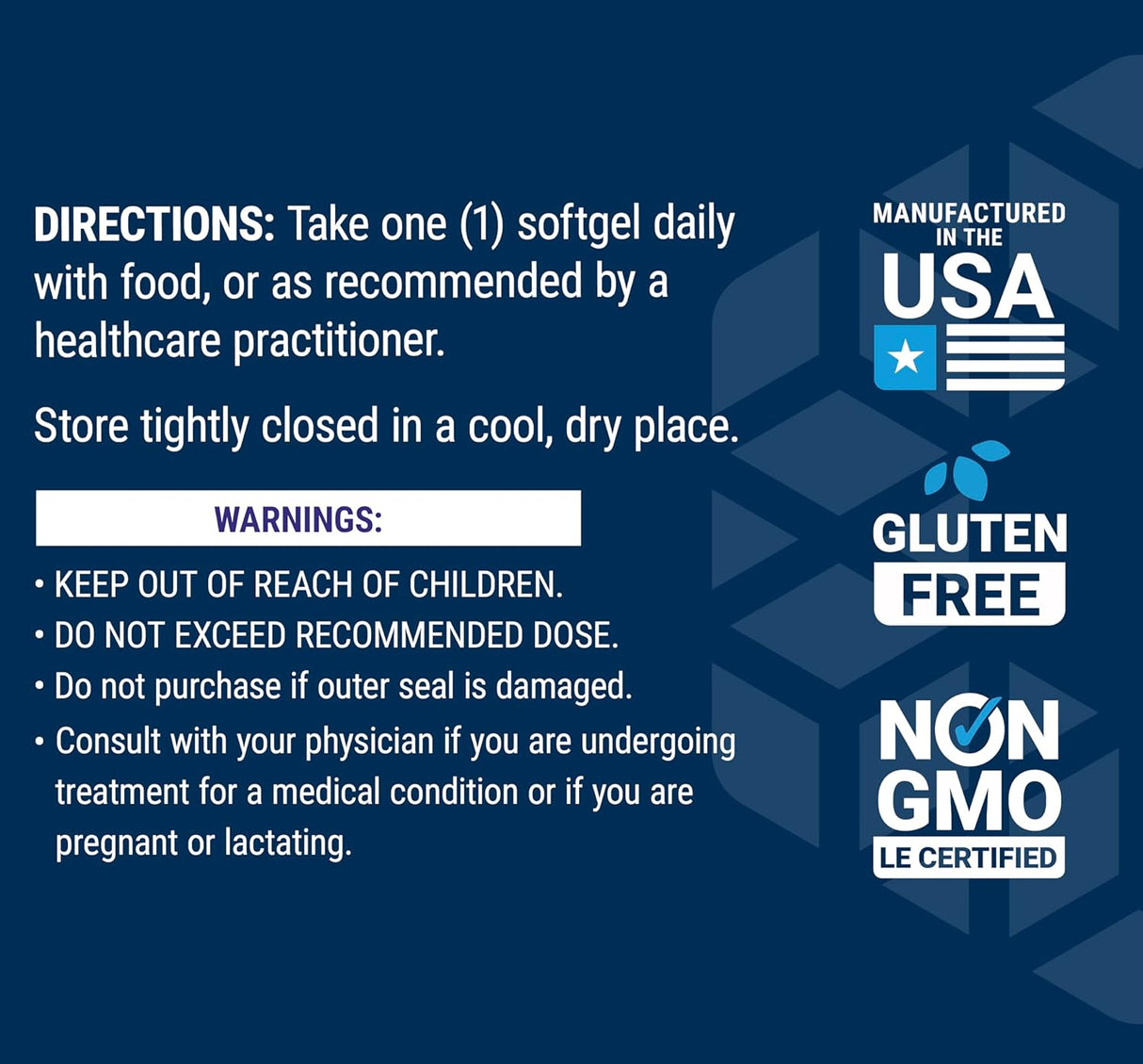 Vitamina D3: 25 mcg (1000 UI, 250 cápsulas blandas)