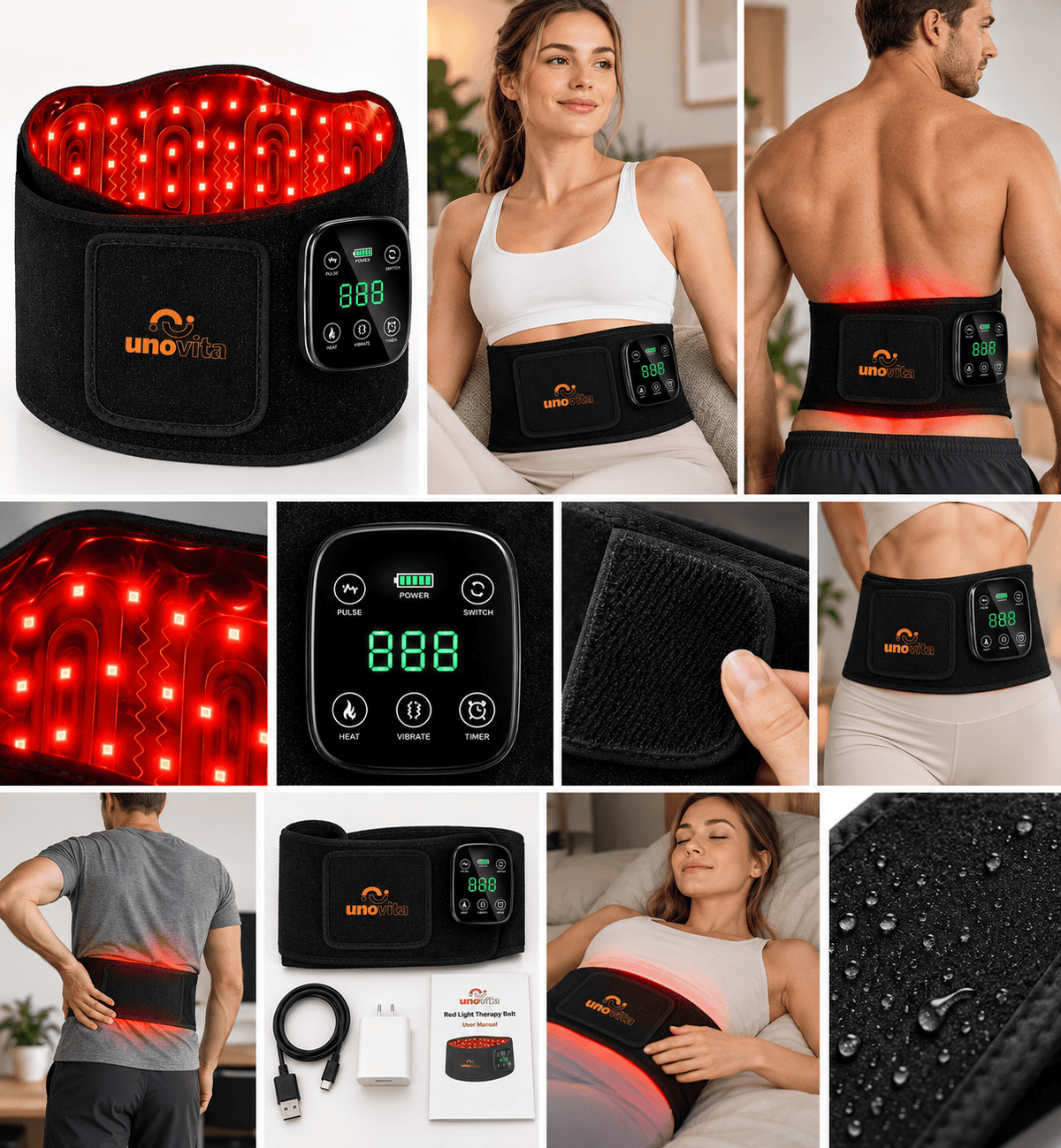 Uno Vita RB105 digital styrenhet med värmevibrationspuls och timer