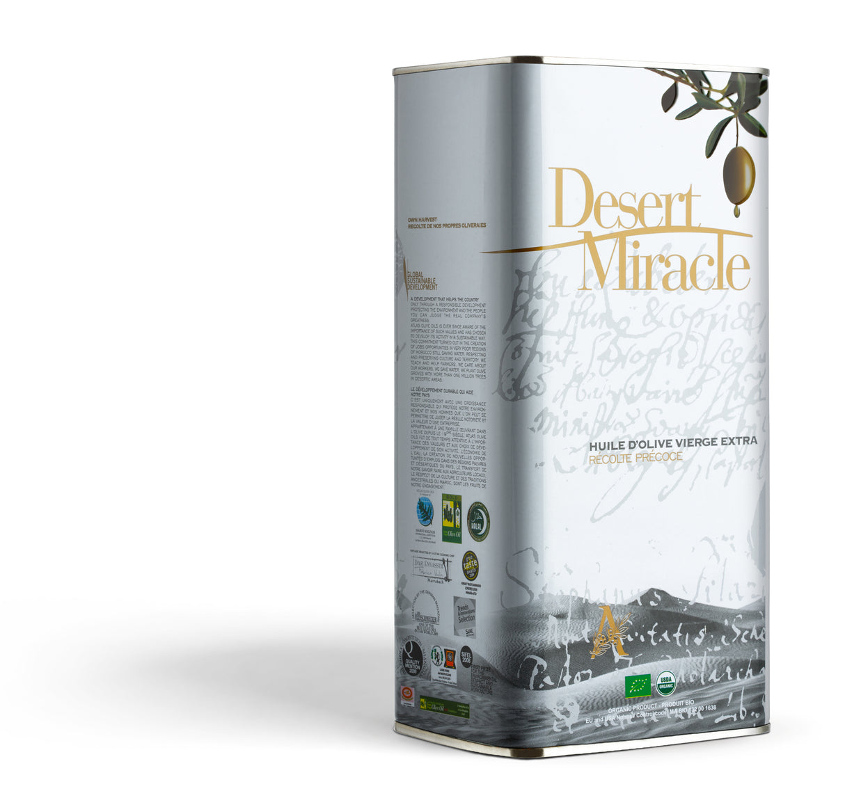 Desert Miracle - Atlas Olive Oil - Ultra Premium Extra Virgin olivenolie 5 liter