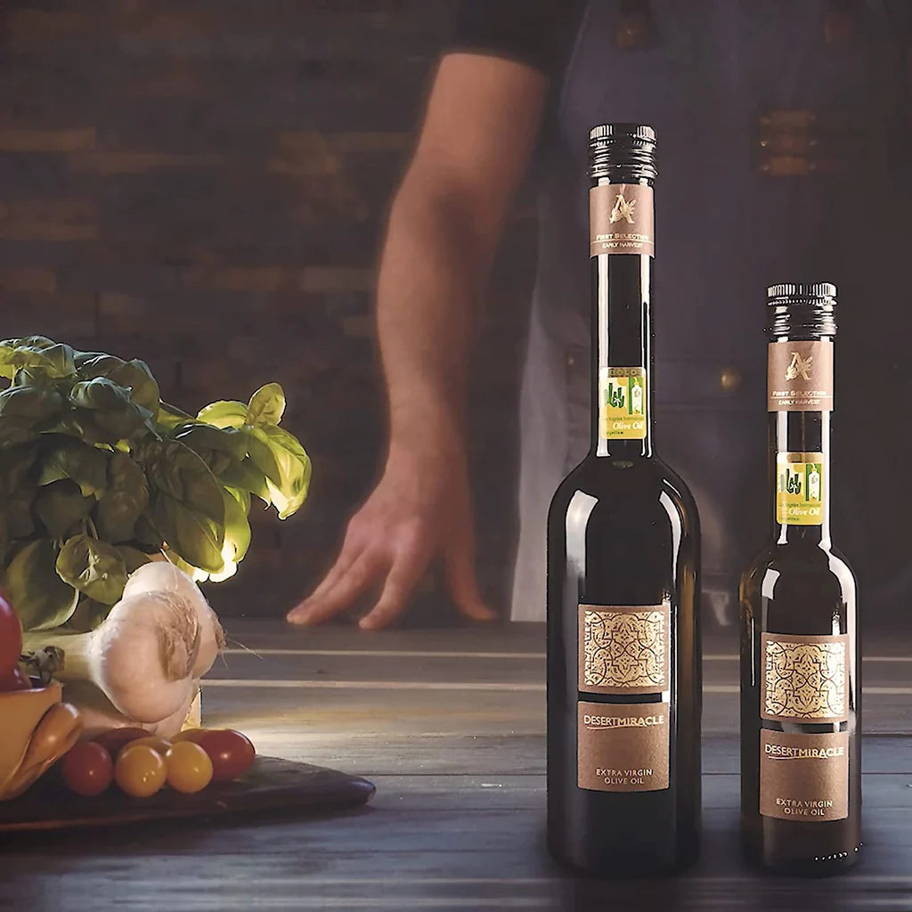 Desert Miracle - Aceite de Oliva Atlas - Ultra Premium Marroquí, Primera Prensado en Frío, Virgen Extra