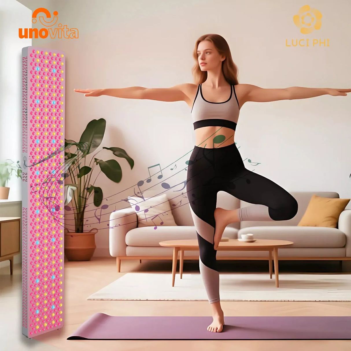 Uno Vita's RLPRO600Max-X2 – Innovative Red Light Therapy (9 waves – music – Luci Phi)