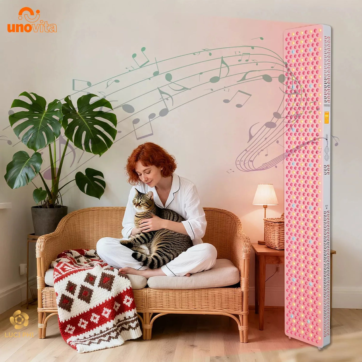 Uno Vita's RLPRO600Max-X2 – Innovative Red Light Therapy (9 waves – music – Luci Phi)