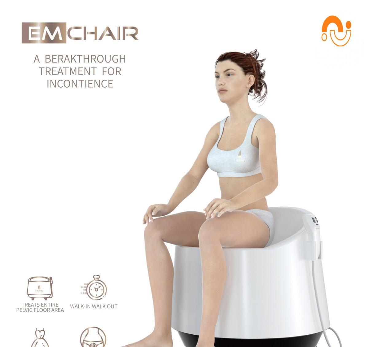 Uno Vita's EM Chair Pro Pelvic Floor Stimulation