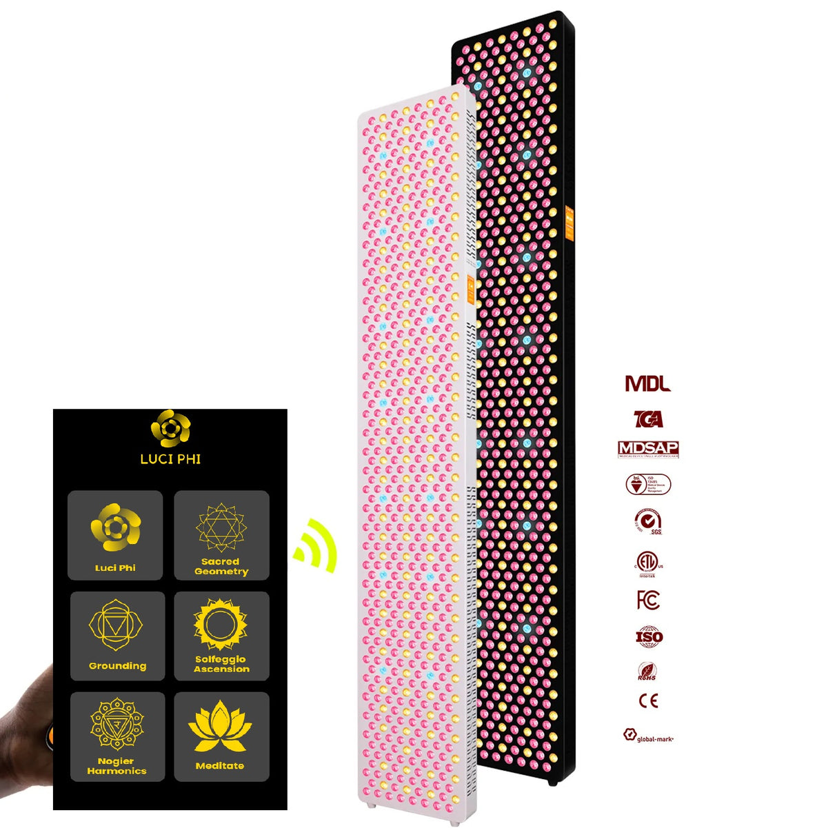 RLPROMax600 d'Uno Vita - Panneau de luminothérapie haute puissance avancé à 9 longueurs d'onde (blanc)