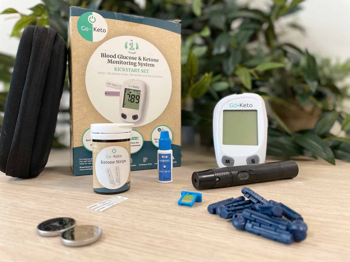 Ensemble de démarrage pour compteur de glucose et de cétone Go-Keto