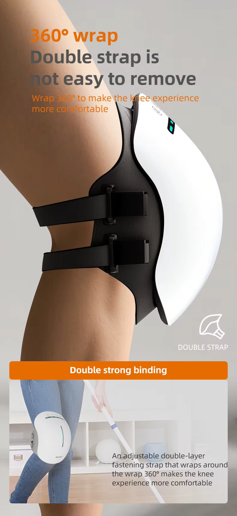 Masseur de genou à vibrations et pétrissage intelligent (modèle avancé)