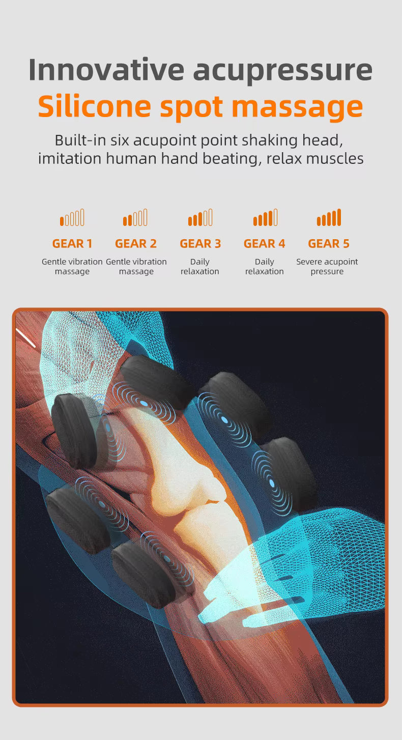 Masseur de genou à vibrations et pétrissage intelligent (modèle avancé)