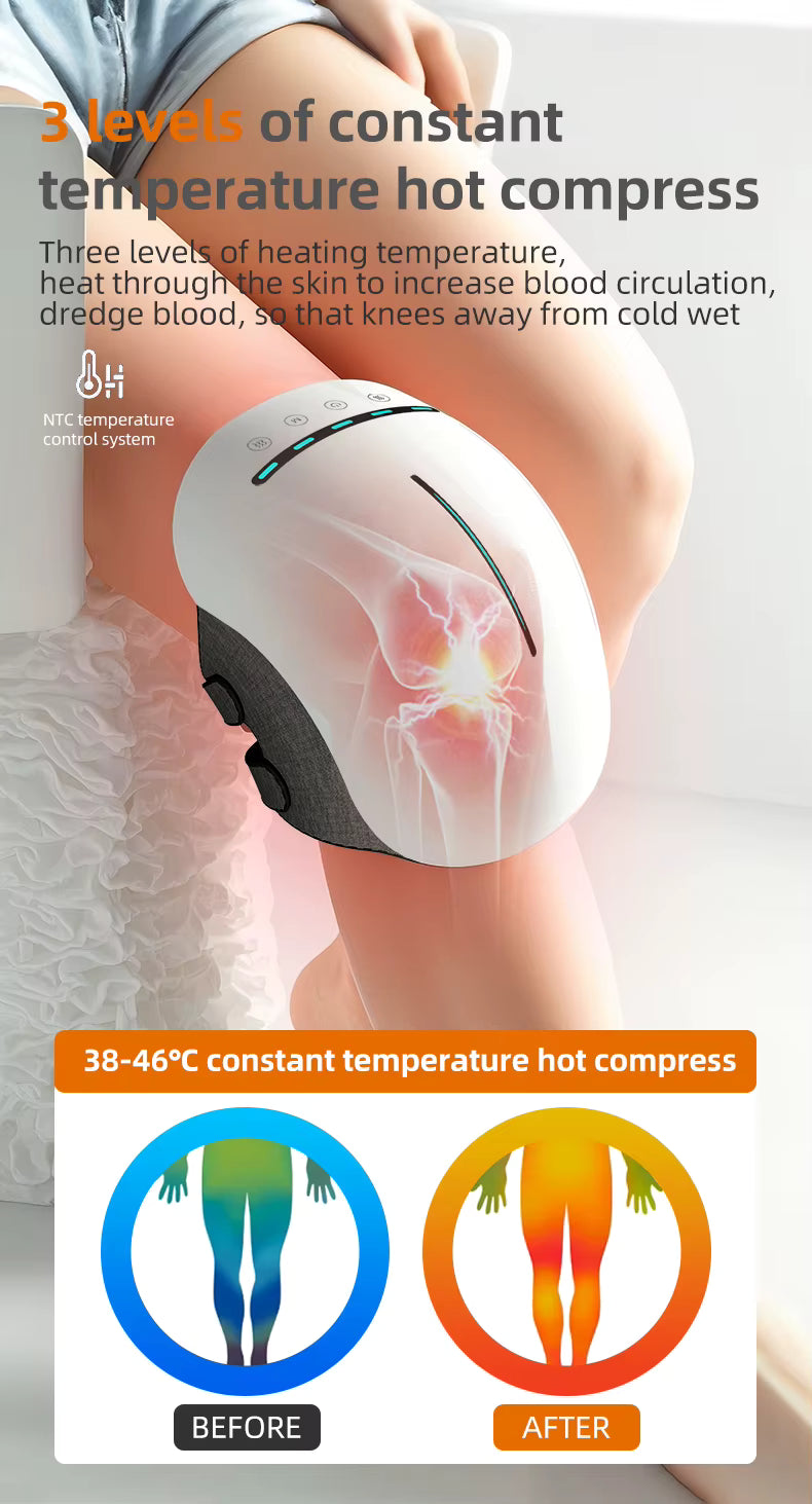 Masseur de genou à vibrations et pétrissage intelligent (modèle avancé)