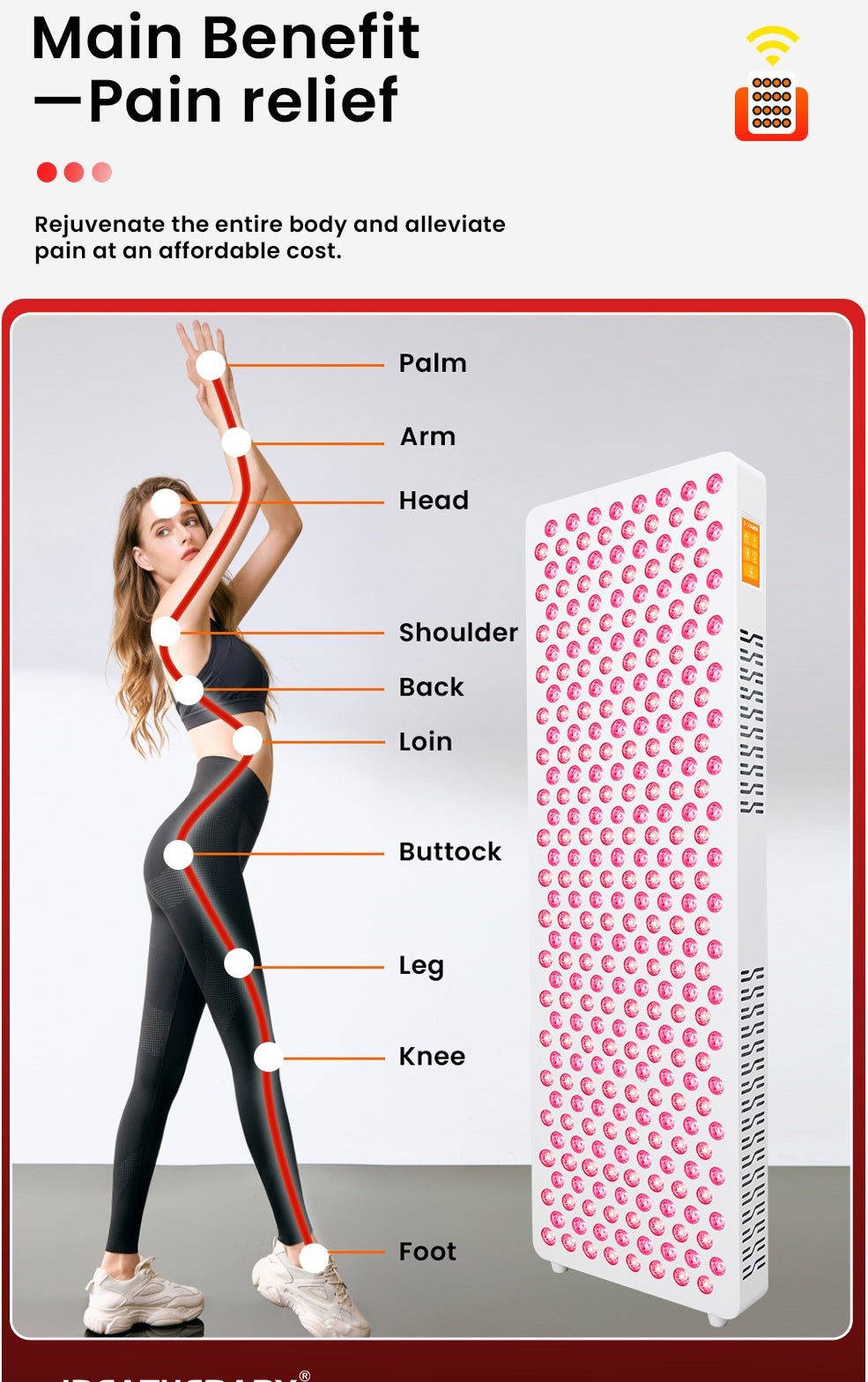 Lumière thérapeutique LED RLPRO300Max d'Uno Vita (spectre complet)