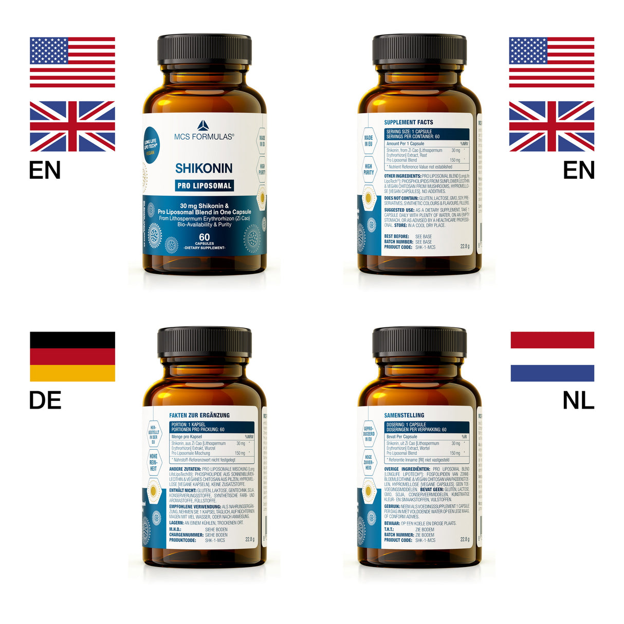 Shikonin Pro Liposomal (30 mg, 60 Kapseln)