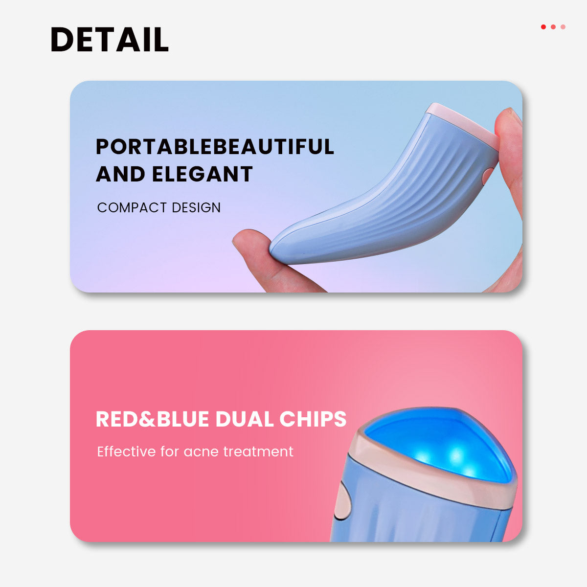 Das Beauty-Hautpflegegerät für die Rot- und Blaulichttherapie von Uno Vita