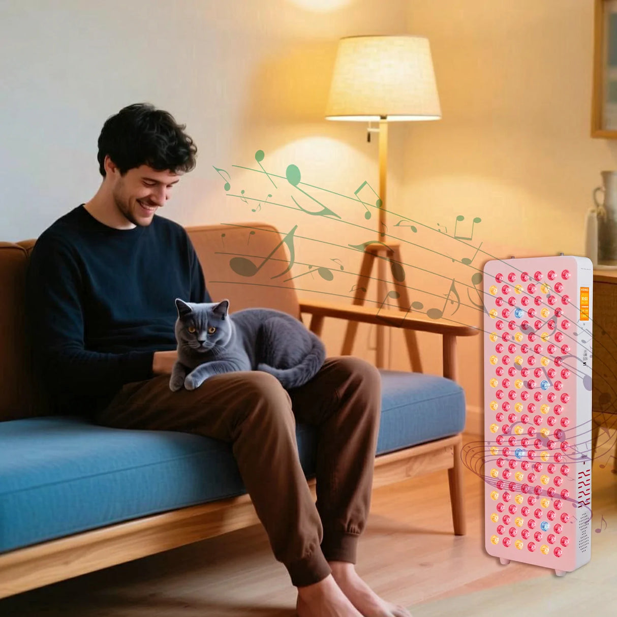 RLPRO200-X2 von Uno Vita – fortschrittliche Rotlicht- und NIR-Lichttherapie mit 9 Wellenlängen, Musik und Luci Phi