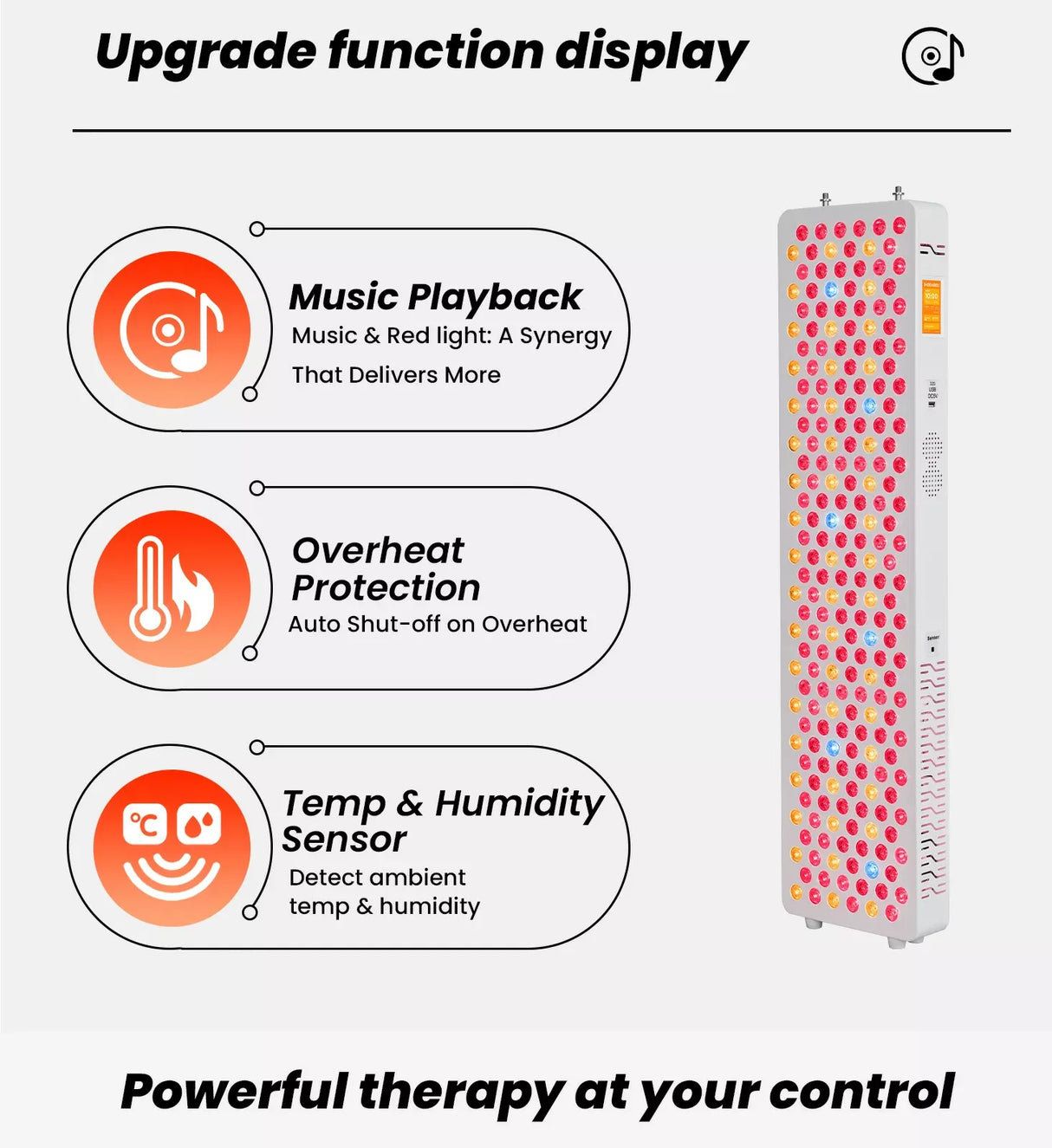 Uno Vita's RLPRO300-X2 – Innovative Red Light Therapy (9 waves – music – Luci Phi)