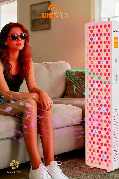 Uno Vita's RLPRO300-X2 – Innovative Red Light Therapy (9 waves – music – Luci Phi)