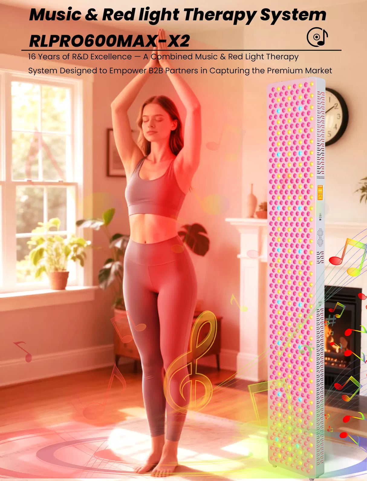 Uno Vita's RLPRO600Max-X2 – Innovative Red Light Therapy (9 waves – music – Luci Phi)