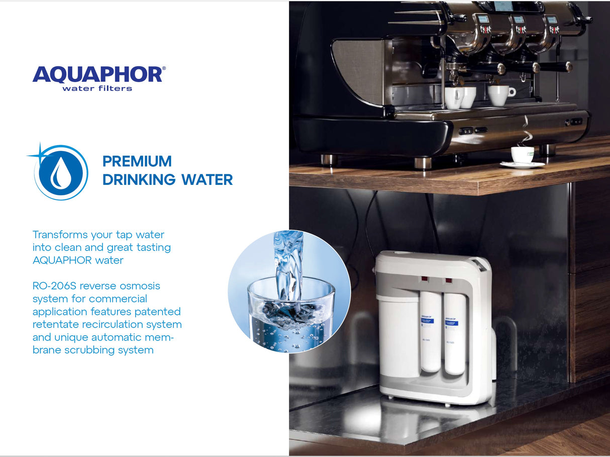 Aquaphor RO-206S - HoReCa (filtro de agua compacto de ósmosis inversa)
