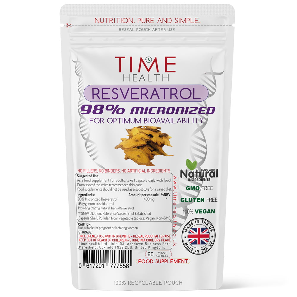 Mikroniserad resveratrol – Optimal biotillgänglighet (60 kapslar)