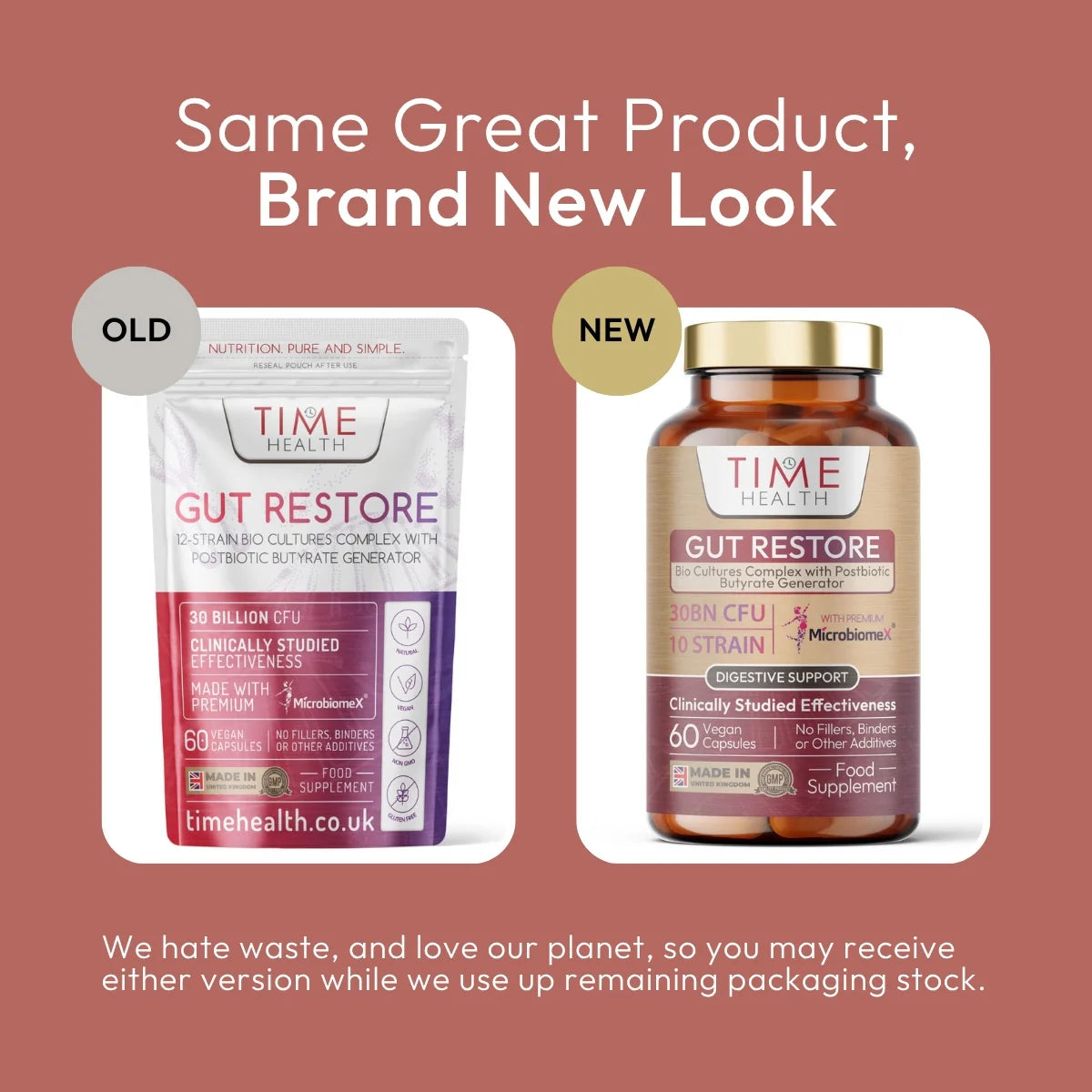 Gut Restore – 12 Strain Probiotic & Postbiotic – MicroBiomeX