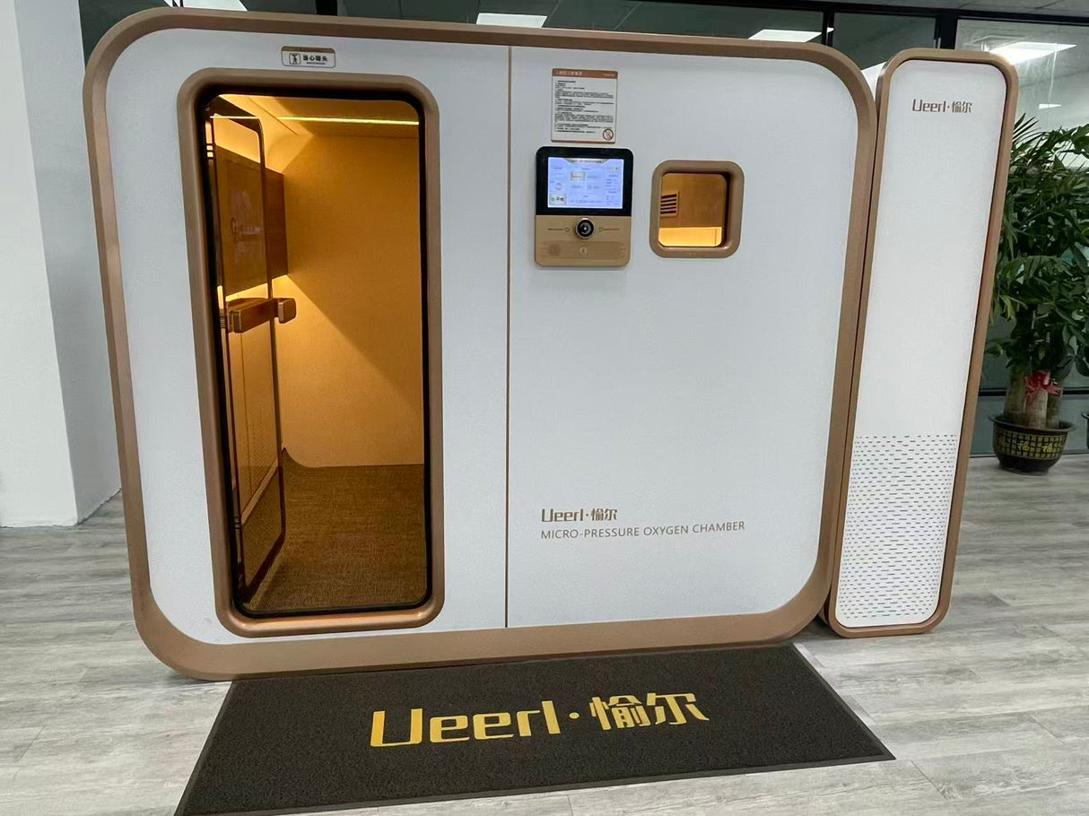 Uno Vita's Ueerl V6 Premium Edition Hard-Shell Hyperbaric Oxygen Chamber for 2 Persons