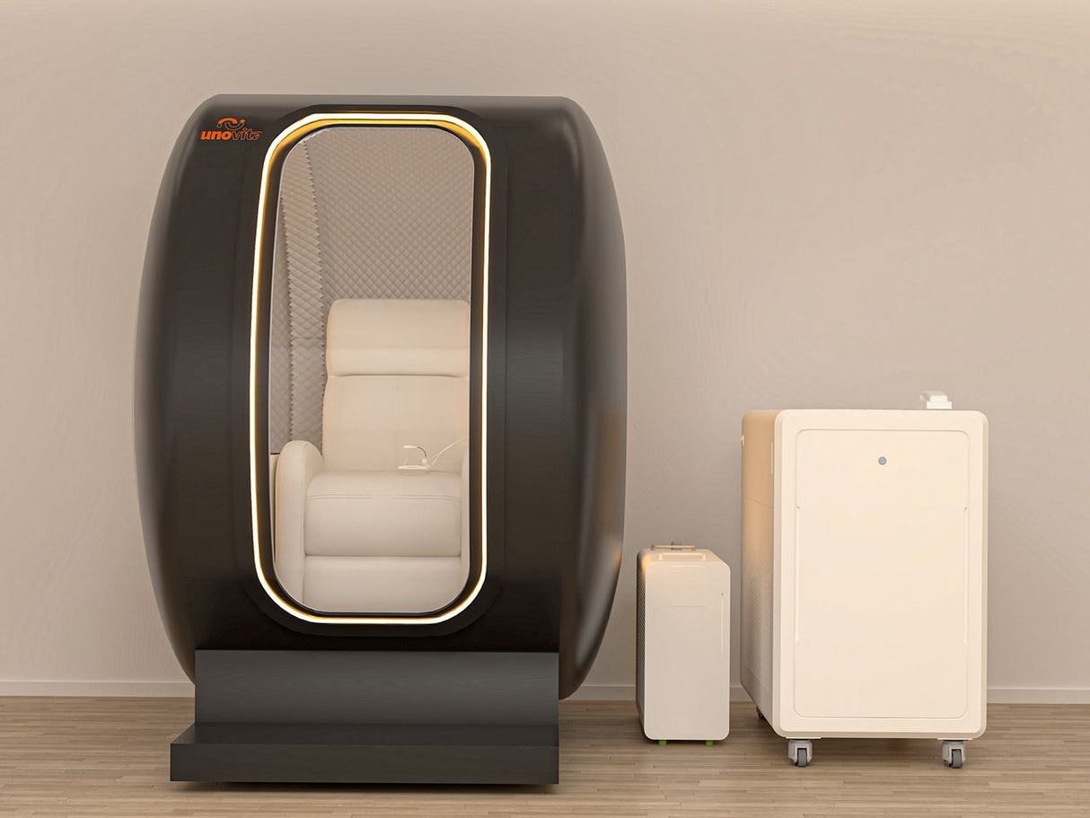 Uno Vita's Top Line HBOT Time Wheel Elite Hard-Shell Hyperbaric Oxygen Chamber for One Person (UnoVita YF-1003)