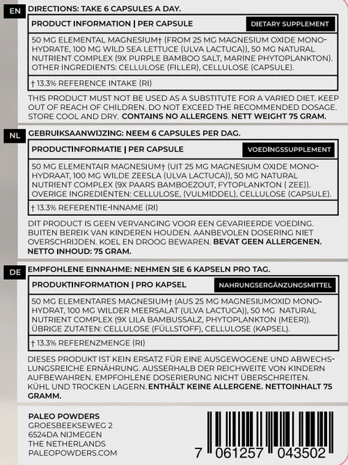 Paleo (R) -Magnesio evolutivo