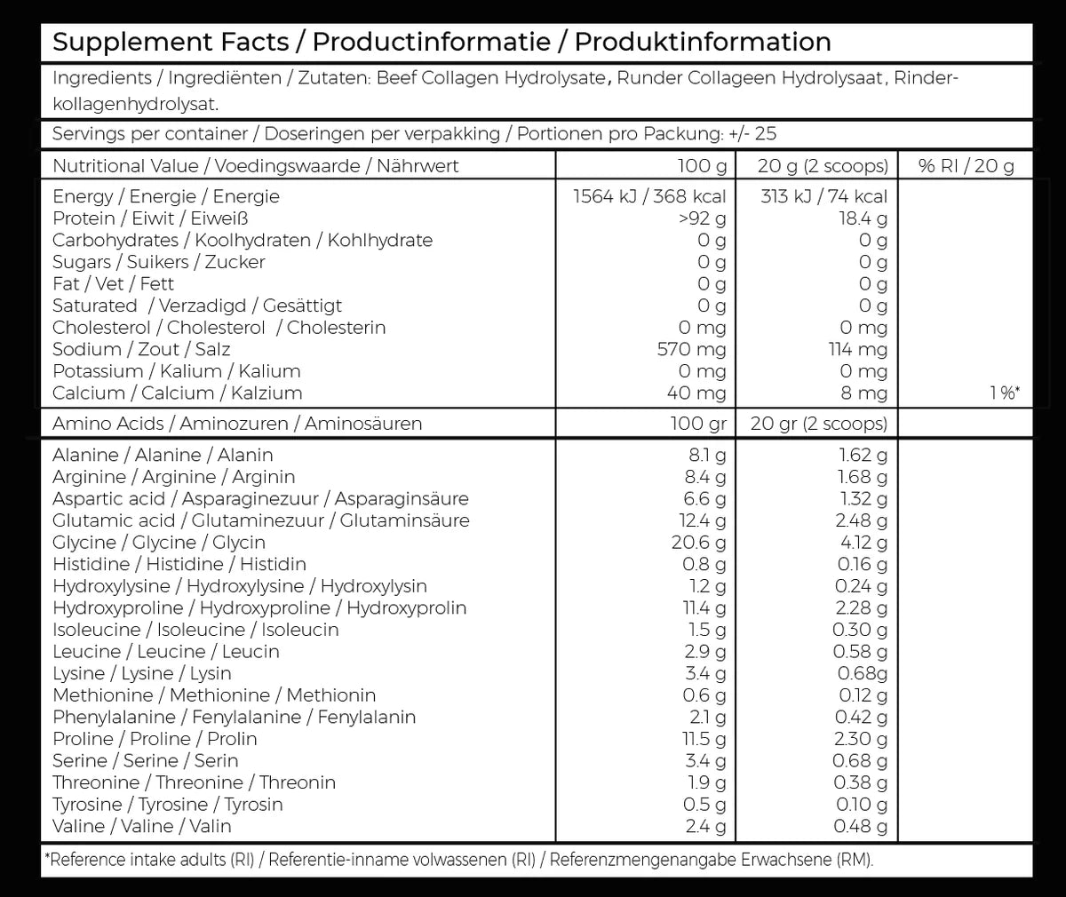 Paleo Collagen Hydrolyzate – Grass-Fed (500 grams)