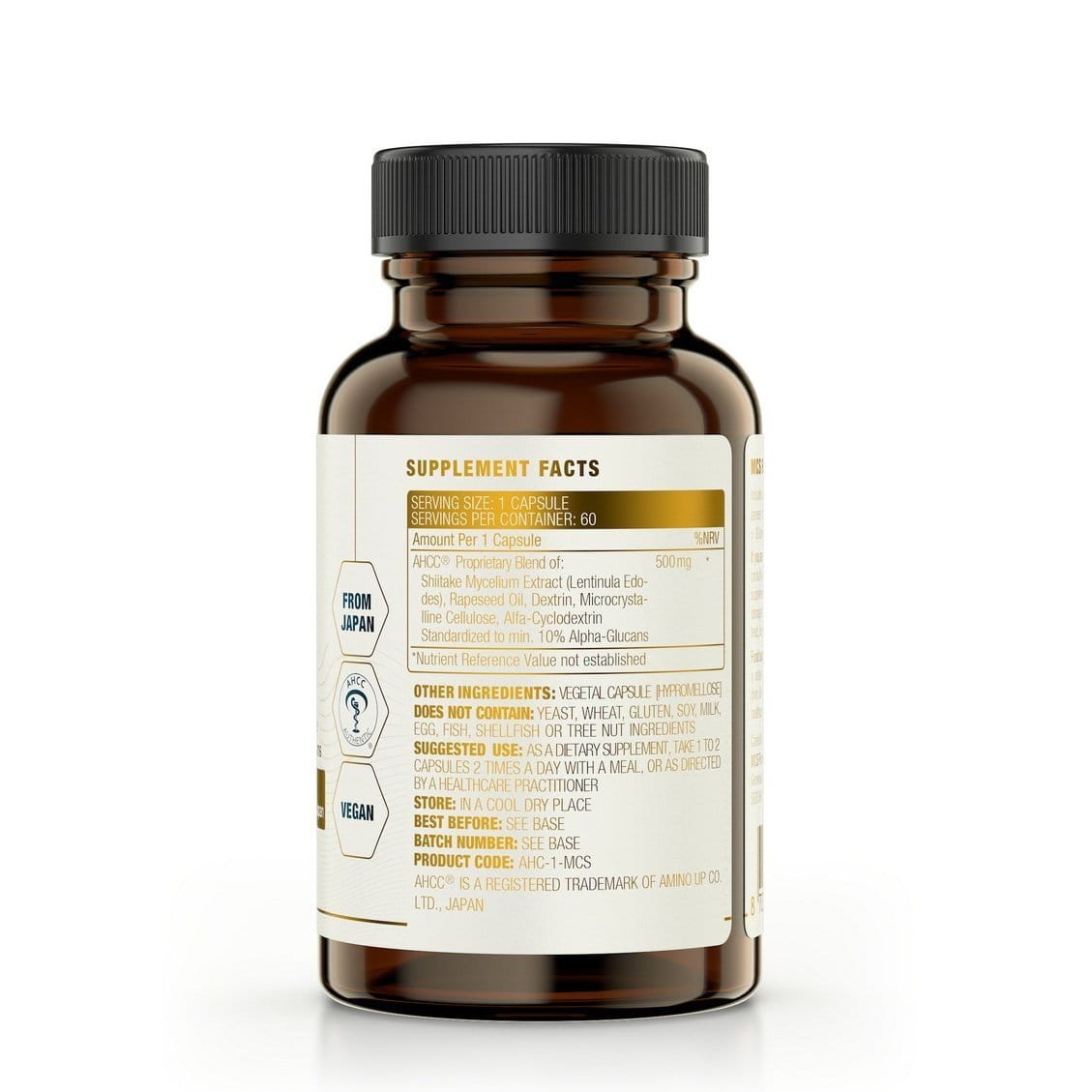 AHCC, 500 mg, 60 Kapseln – Uno Vita AS