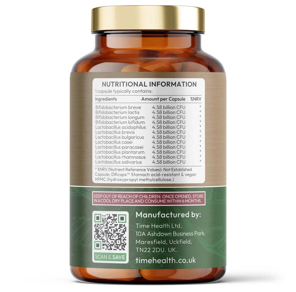 Bio Cultures - Digestive Support - 55 Billion CFU - Stomach Acid Resistant - Uno Vita AS