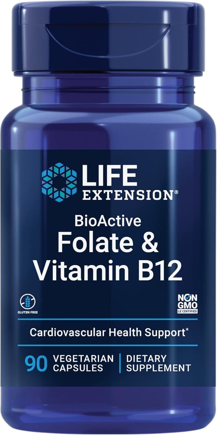 BioActive Foliumzuur & Vitamine B12 capsules met 680 mcg 5-MTHF en 300 mcg methylcobalamine