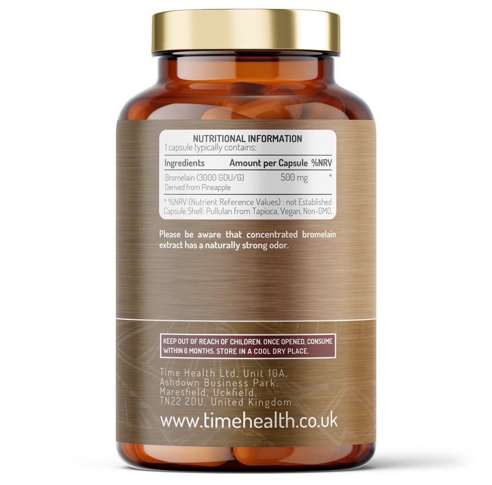 Capsules de bromélaïne - Haute résistance 500 mg (120) - Uno Vita AS