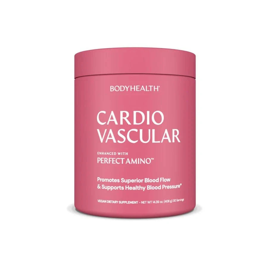 Suplemento CardioVascular en polvo de BodyHealth con sabor a chocolate, 408 g, 30 raciones con magnesio, potasio, vitamina E y Q10