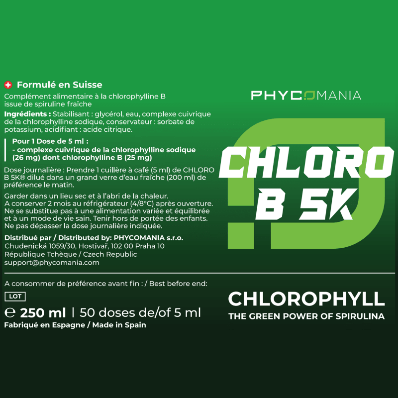 CHLORO B 5K CHLOROPHYLL Die grüne Kraft von Spirulina – Uno Vita AS