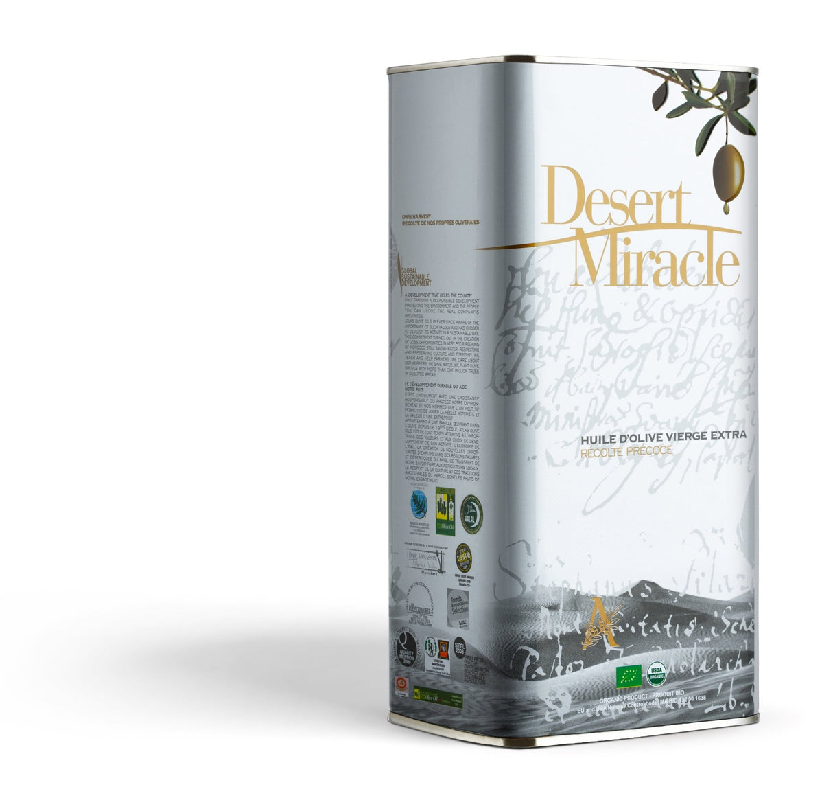 Desert Miracle (5 liter) – Atlas Olive Oil – Ultra Premium Extra Virgin olive oil - Uno Vita AS