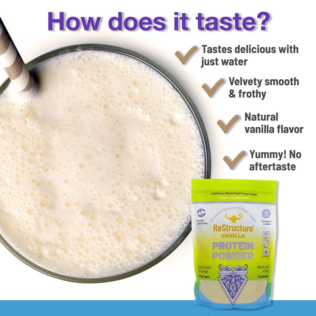 Dr. Dean's ReStructure Protein Powder Vanilla 594g - Uno Vita AS