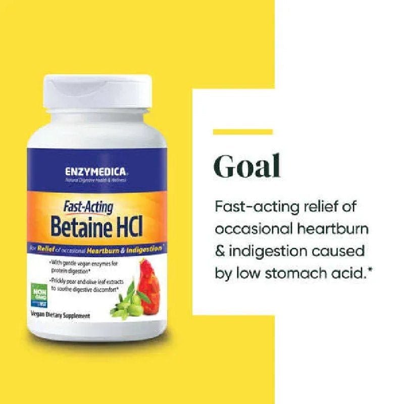 Enzymedica Bétaïne HCl (120) - Uno Vita AS
