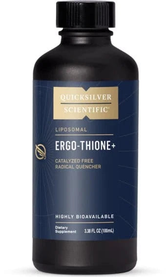 Ergo-Thione+ liposomal 100 ml flaska med flytande antioxidanttillskott från Quicksilver Scientific