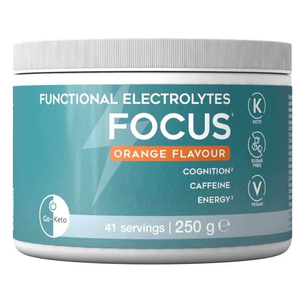 Functional Electrolytes Drink Mix Focus Orange Go-Keto 41 portioner - Uno Vita AS