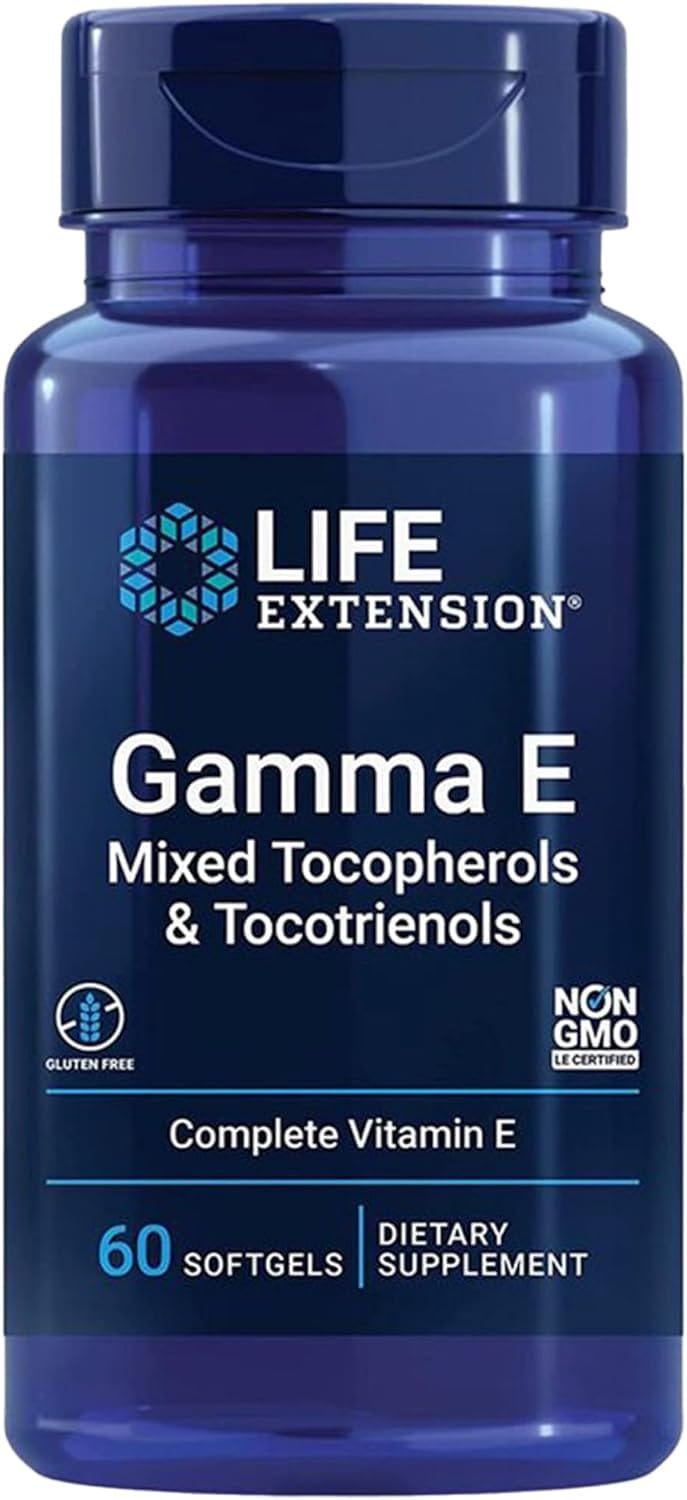 Gamma E Blandede Tocopherols & Tocotrienols, 60 softgels med komplet E-vitaminkompleks fra Life Extension