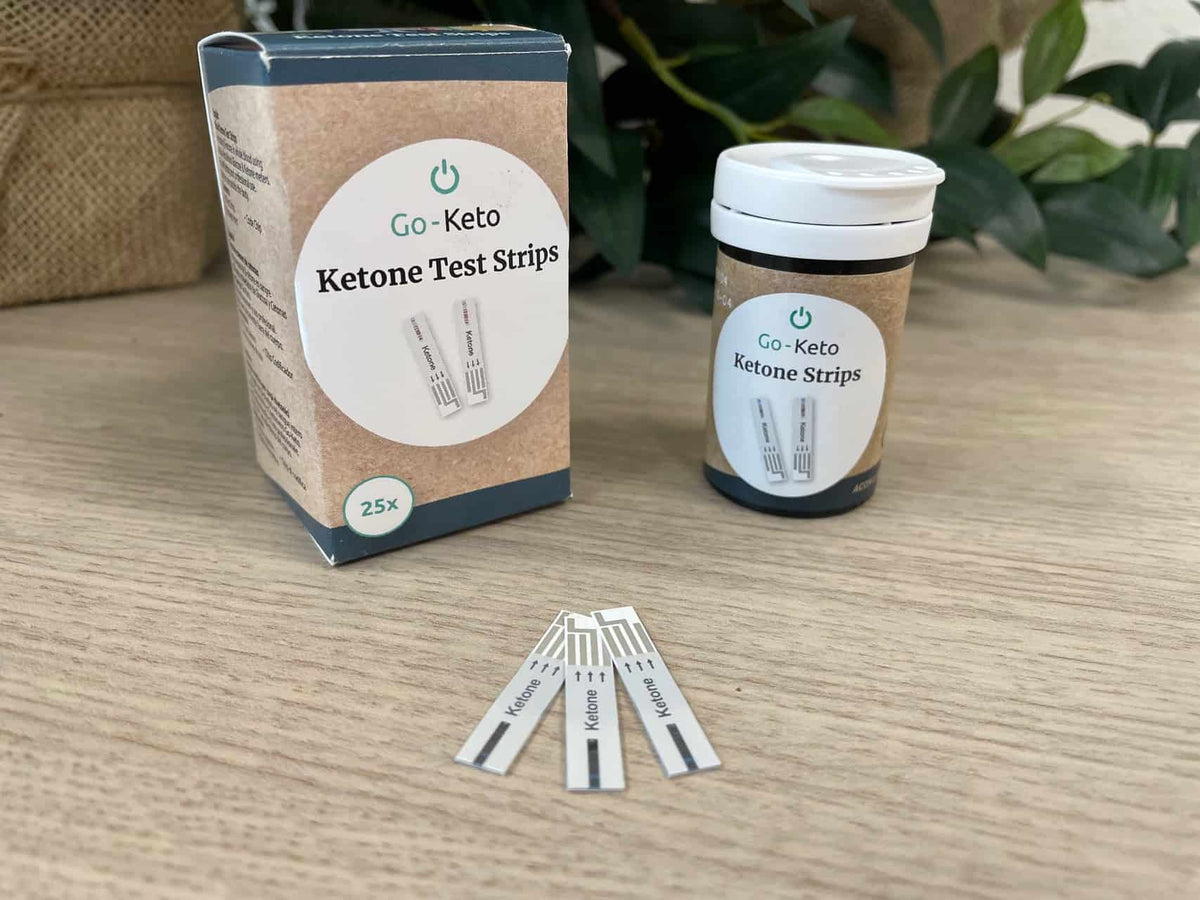 Tiras de cetonas en sangre Go-Keto 25 unidades para medir cetonas 0,0-8,0 mmol/L, compatibles con Go-Keto y GK Dual
