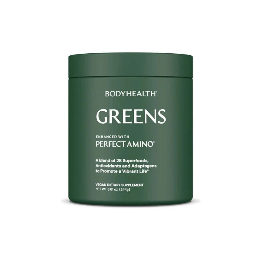 Greens superfood-jauhe PerfectAminolla, 40 annosta, vegaaninen koostumus probiootteja, entsyymejä ja vihreitä kasveja