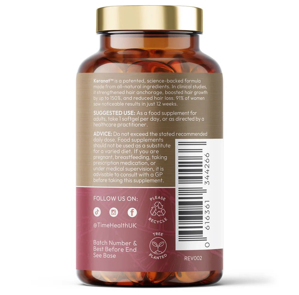 Complejo capilar - Keranat clínicamente probado - Mejora el brillo, el volumen y la belleza del cabello - Uno Vita AS