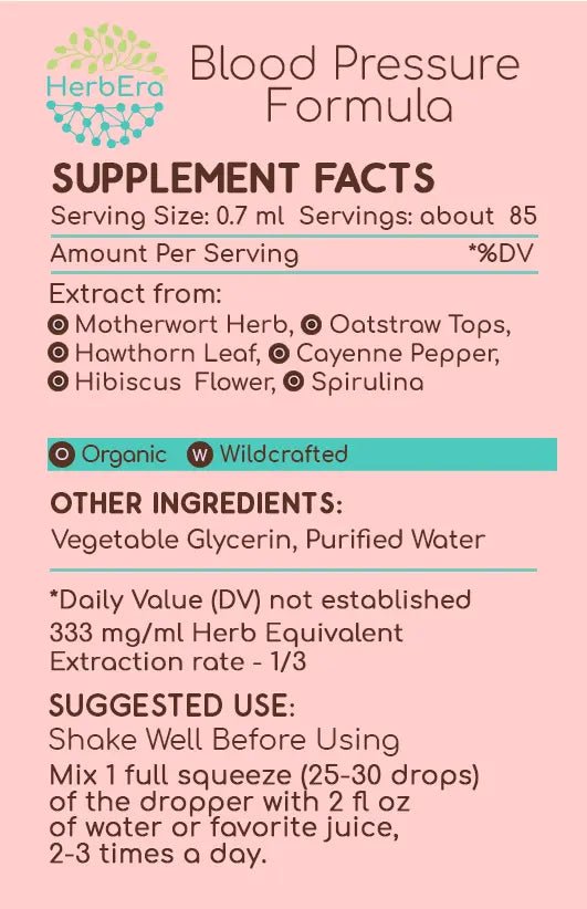HerbEra Teinture de formule pour la tension artérielle - Uno Vita AS